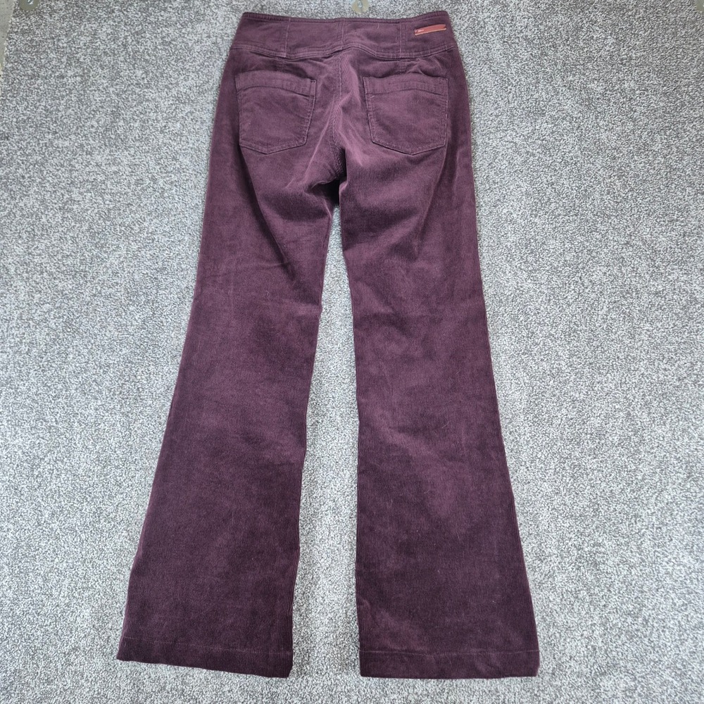 Pilcro Anthropologie Pants Womens 27 Burgundy Corduroy Trouser Bootcut Stretch - Picture 2 of 10